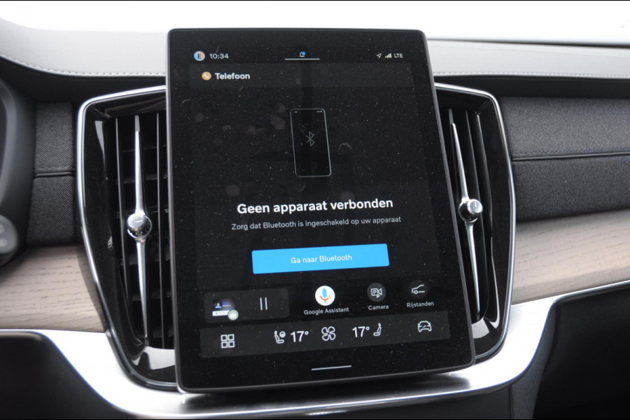 Volvo XC90 T8 408PK Automaat Plug-in hybrid AWD Ultra Bright / Luchtvering / Trekhaak / Panoramadak / Google services / Elektrisch bedienbare voorstoelen met geheugen / Stoelverwarming voor en achter