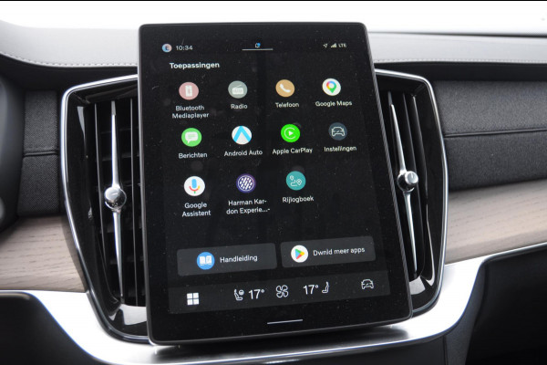 Volvo XC90 T8 408PK Automaat Plug-in hybrid AWD Ultra Bright / Luchtvering / Trekhaak / Panoramadak / Google services / Elektrisch bedienbare voorstoelen met geheugen / Stoelverwarming voor en achter