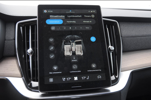 Volvo XC90 T8 408PK Automaat Plug-in hybrid AWD Ultra Bright / Luchtvering / Trekhaak / Panoramadak / Google services / Elektrisch bedienbare voorstoelen met geheugen / Stoelverwarming voor en achter