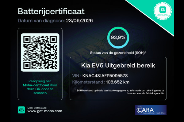 Kia Ev6 GT-Line 77.4kWh Warmtepomp Trekhaak Panoramadak Head-Up Display Meridian®-Audio Stoelkoeling+Verwarming Elek.Stoelen+Memory 360° Apple Carplay Android Auto Privacy Glas Lmv Led DAB Isofix Draadloze lader Dealeronderhouden Origineel Nederlandse Auto 1e Eigenaar