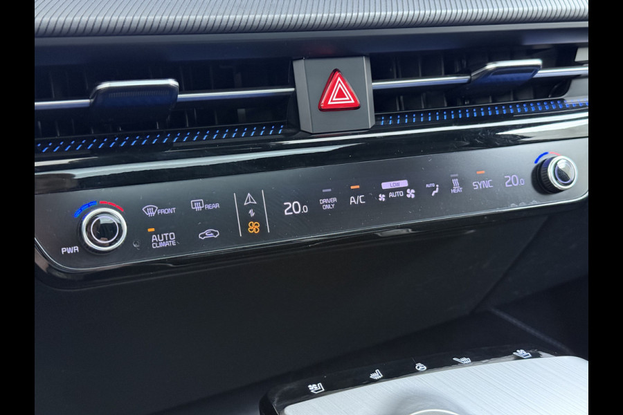 Kia Ev6 GT-Line 77.4kWh Warmtepomp Trekhaak Panoramadak Head-Up Display Meridian®-Audio Stoelkoeling+Verwarming Elek.Stoelen+Memory 360° Apple Carplay Android Auto Privacy Glas Lmv Led DAB Isofix Draadloze lader Dealeronderhouden Origineel Nederlandse Auto 1e Eigenaar