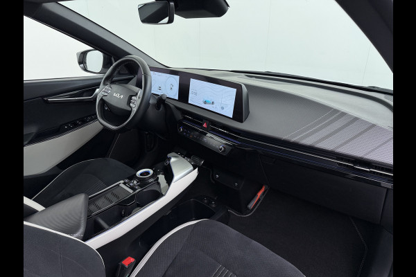 Kia Ev6 GT-Line 77.4kWh Warmtepomp Trekhaak Panoramadak Head-Up Display Meridian®-Audio Stoelkoeling+Verwarming Elek.Stoelen+Memory 360° Apple Carplay Android Auto Privacy Glas Lmv Led DAB Isofix Draadloze lader Dealeronderhouden Origineel Nederlandse Auto 1e Eigenaar
