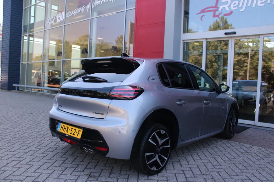 Peugeot 208 1.2 Hybrid 145PK AUTOMAAT GT | CAMERA VOOR + ACHTER | NAVIGATIE | DRAADLOZE APPLE CARPLAY/ANDROID AUTO | FULL LED KOPLAMPEN | LICHTMETALEN VELGEN 17" | DODEHOEK DETECTIE | DRAADLOZE TELEFOONLADER | KEYLESS ENTRY/START | DAB+ RADIO | ADAPTIVE CRUISE CONTROL | CLIMATE CONTROL |