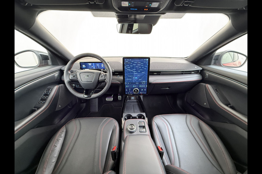 Ford Mustang Mach-E AWD 75kWh Trekhaak Techn.Plus Panoramadak 360°Camera Adap.Cruise B&O®-Hifi Leder+Memory Stoel+Stuurverwarming Elek.Stoele Keyless Android Auto Apple Carplay Elek.Achterklep Lmv 19" DAB Bluetooth Led 1e Eigenaar Origineel Nederlandse Auto Dealeronderhouden