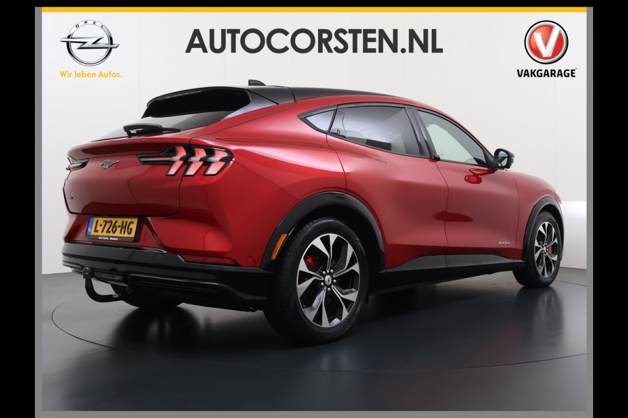 Ford Mustang Mach-E AWD 75kWh Trekhaak Techn.Plus Panoramadak 360°Camera Adap.Cruise B&O®-Hifi Leder+Memory Stoel+Stuurverwarming Elek.Stoele Keyless Android Auto Apple Carplay Elek.Achterklep Lmv 19" DAB Bluetooth Led 1e Eigenaar Origineel Nederlandse Auto Dealeronderhouden