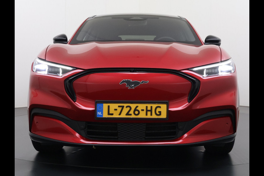 Ford Mustang Mach-E AWD 75kWh Trekhaak Techn.Plus Panoramadak 360°Camera Adap.Cruise B&O®-Hifi Leder+Memory Stoel+Stuurverwarming Elek.Stoele Keyless Android Auto Apple Carplay Elek.Achterklep Lmv 19" DAB Bluetooth Led 1e Eigenaar Origineel Nederlandse Auto Dealeronderhouden