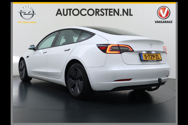 Tesla Model 3 Standard RWD Plus SOH 91% Warmtepomp Trekhaak LFP Accu Panoramadak Navi Camera's Leder Memory Stuur+Stoelverwarming Traffic-Aware Cruise Control AMD Ryzen™ Elek.Achterklep Led 1.000KG Trekgewicht Origineel Nederlandse Auto