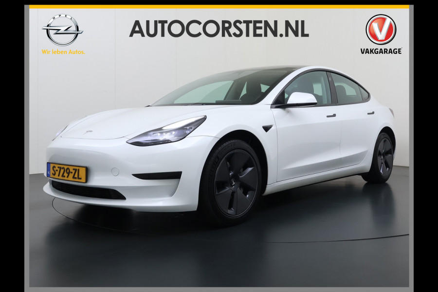 Tesla Model 3 Standard RWD Plus SOH 91% Warmtepomp Trekhaak LFP Accu Panoramadak Navi Camera's Leder Memory Stuur+Stoelverwarming Traffic-Aware Cruise Control AMD Ryzen™ Elek.Achterklep Led 1.000KG Trekgewicht Origineel Nederlandse Auto