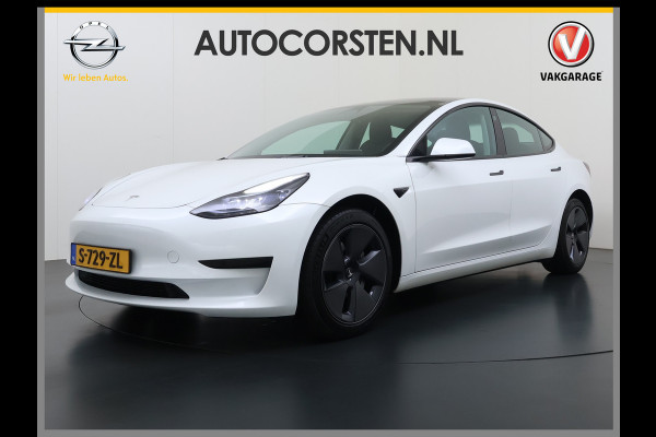 Tesla Model 3 Standard RWD Plus SOH 91% Warmtepomp Trekhaak LFP Accu Panoramadak Navi Camera's Leder Memory Stuur+Stoelverwarming Traffic-Aware Cruise Control AMD Ryzen™ Elek.Achterklep Led 1.000KG Trekgewicht Origineel Nederlandse Auto