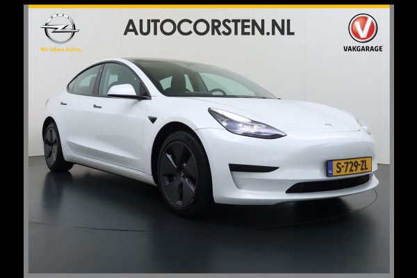 Tesla Model 3 Standard RWD Plus SOH 91% Warmtepomp Trekhaak LFP Accu Panoramadak Navi Camera's Leder Memory Stuur+Stoelverwarming Traffic-Aware Cruise Control AMD Ryzen™ Elek.Achterklep Led 1.000KG Trekgewicht Origineel Nederlandse Auto