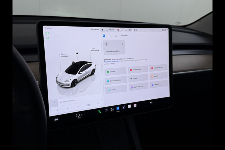 Tesla Model 3 Standard RWD Plus SOH 91% Warmtepomp Trekhaak LFP Accu Panoramadak Navi Camera's Leder Memory Stuur+Stoelverwarming Traffic-Aware Cruise Control AMD Ryzen™ Elek.Achterklep Led 1.000KG Trekgewicht Origineel Nederlandse Auto
