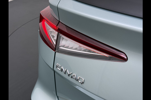 Škoda ENYAQ iV Pano.Dak Leer 20" Stuur+Stoel+Achterb.-Verwarmd 3-Zone Ecc Navi Apple Carplay Android Auto Draadloze Telefoonlader iV 60 SOH 90.6% Elek.Achterklep Privacy Glas Lmv Led Pdc Isofix DAB Lane Assist Dealeronderhouden Origineel Nederlandse Auto Zeer Compleet