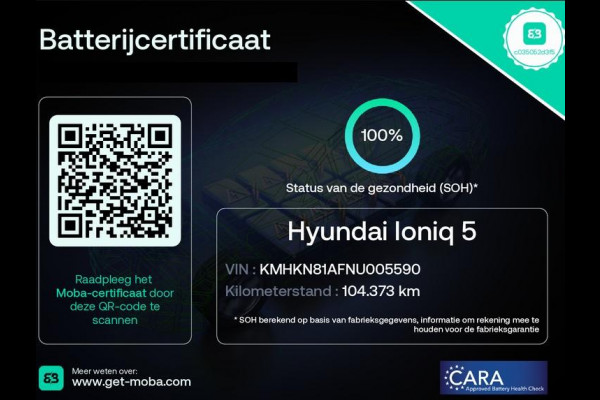 Hyundai IONIQ 5 CONNECT PLUS! 73 KHW. SOH 100% GARANTIE 6-2031* APPLE CARPLAY / ANDROID AUTO . STUUR/ STOELVERWARMING .