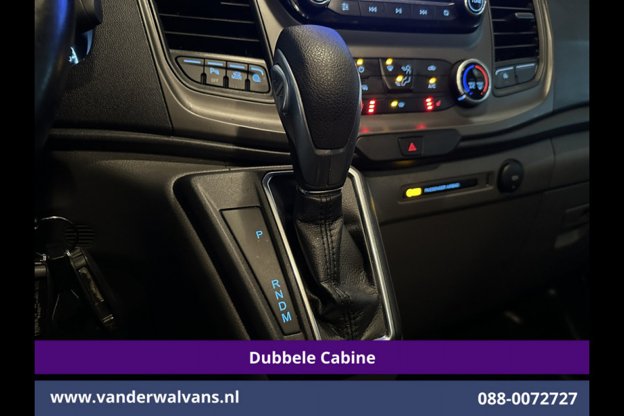 Ford Transit Custom 2.0 TDCI 130pk Automaat L2H1 Dubbele cabine Euro6 Airco | 6-Zits | Camera | Navigatie | LED Apple Carplay, Android Auto, Cruisecontrol, Stoelverwarming, Verwarmde voorruit, Trekhaak, Parkeersensoren, Achterklep
