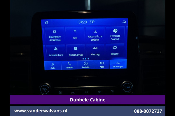 Ford Transit Custom 2.0 TDCI 130pk Automaat L2H1 Dubbele cabine Euro6 Airco | 6-Zits | Camera | Navigatie | LED Apple Carplay, Android Auto, Cruisecontrol, Stoelverwarming, Verwarmde voorruit, Trekhaak, Parkeersensoren, Achterklep