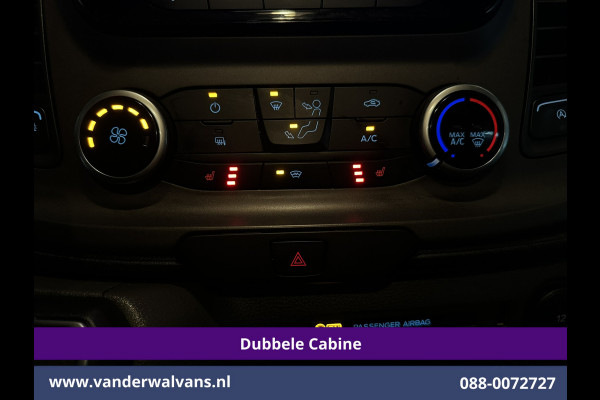 Ford Transit Custom 2.0 TDCI 130pk Automaat L2H1 Dubbele cabine Euro6 Airco | 6-Zits | Camera | Navigatie | LED Apple Carplay, Android Auto, Cruisecontrol, Stoelverwarming, Verwarmde voorruit, Trekhaak, Parkeersensoren, Achterklep