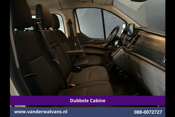 Ford Transit Custom 2.0 TDCI 130pk Automaat L2H1 Dubbele cabine Euro6 Airco | 6-Zits | Camera | Navigatie | LED Apple Carplay, Android Auto, Cruisecontrol, Stoelverwarming, Verwarmde voorruit, Trekhaak, Parkeersensoren, Achterklep