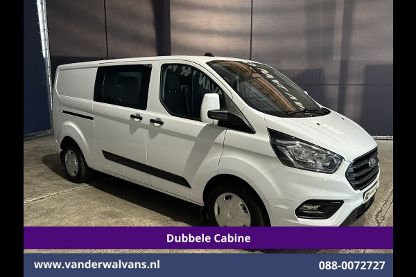 Ford Transit Custom 2.0 TDCI 130pk Automaat L2H1 Dubbele cabine Euro6 Airco | 6-Zits | Camera | Navigatie | LED Apple Carplay, Android Auto, Cruisecontrol, Stoelverwarming, Verwarmde voorruit, Trekhaak, Parkeersensoren, Achterklep