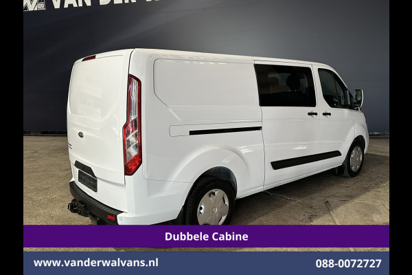 Ford Transit Custom 2.0 TDCI 130pk Automaat L2H1 Dubbele cabine Euro6 Airco | 6-Zits | Camera | Navigatie | LED Apple Carplay, Android Auto, Cruisecontrol, Stoelverwarming, Verwarmde voorruit, Trekhaak, Parkeersensoren, Achterklep