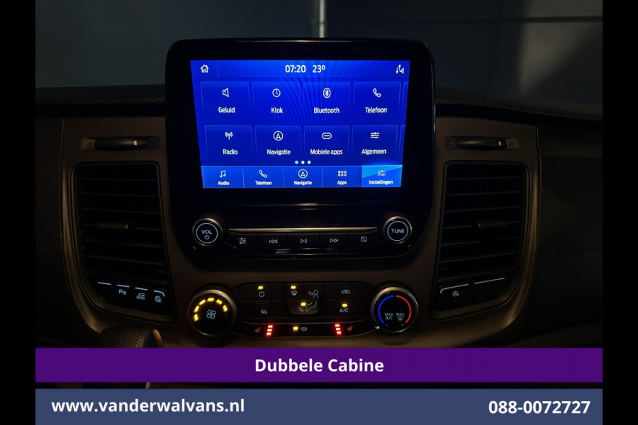 Ford Transit Custom 2.0 TDCI 130pk Automaat L2H1 Dubbele cabine Euro6 Airco | 6-Zits | Camera | Navigatie | LED Apple Carplay, Android Auto, Cruisecontrol, Stoelverwarming, Verwarmde voorruit, Trekhaak, Parkeersensoren, Achterklep