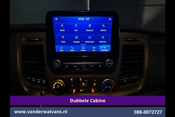 Ford Transit Custom 2.0 TDCI 130pk Automaat L2H1 Dubbele cabine Euro6 Airco | 6-Zits | Camera | Navigatie | LED Apple Carplay, Android Auto, Cruisecontrol, Stoelverwarming, Verwarmde voorruit, Trekhaak, Parkeersensoren, Achterklep