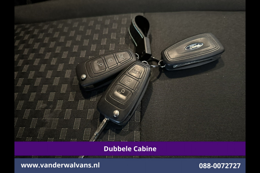 Ford Transit Custom 2.0 TDCI 130pk Automaat L2H1 Dubbele cabine Euro6 Airco | 6-Zits | Camera | Navigatie | LED Apple Carplay, Android Auto, Cruisecontrol, Stoelverwarming, Verwarmde voorruit, Trekhaak, Parkeersensoren, Achterklep
