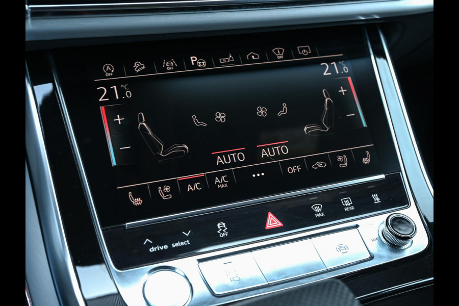 Audi Q8 55 TFSI quattro Pro Line Plus | Panoramadak | Night-Vision | Achterasbesturing | HUD | Luchtvering | B&O | Stoelmassage + Ventilatie | Camera | Soft-Close | Ambiance Interieur | Adaptive Cruise |
