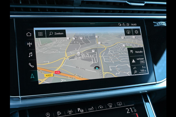 Audi Q8 55 TFSI quattro Pro Line Plus | Panoramadak | Night-Vision | Achterasbesturing | HUD | Luchtvering | B&O | Stoelmassage + Ventilatie | Camera | Soft-Close | Ambiance Interieur | Adaptive Cruise |