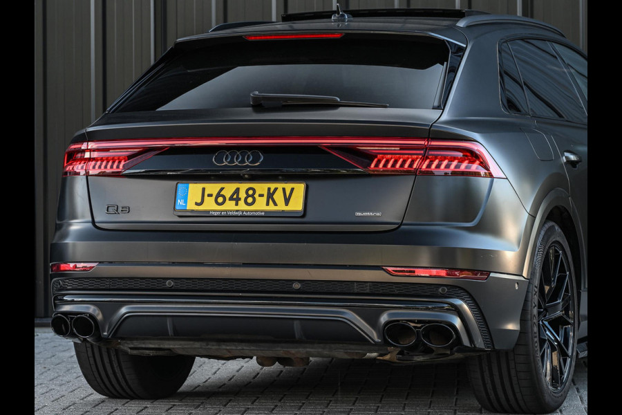 Audi Q8 55 TFSI quattro Pro Line Plus | Panoramadak | Night-Vision | Achterasbesturing | HUD | Luchtvering | B&O | Stoelmassage + Ventilatie | Camera | Soft-Close | Ambiance Interieur | Adaptive Cruise |