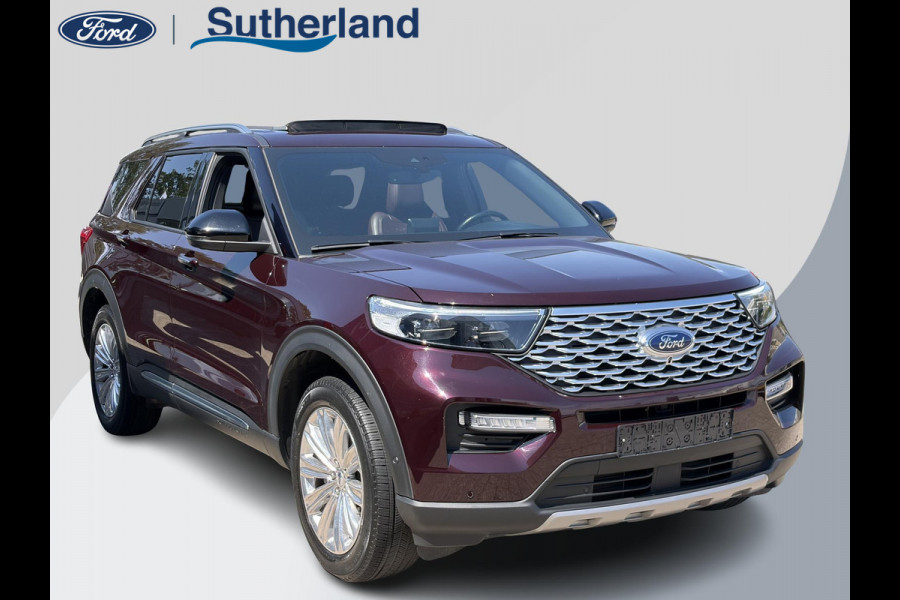 Ford Explorer 3.0 V6 EcoBoost PHEV Platinum | Afneembare trekhaak | Panoramadak | Bang&Olufsen | 360 graden camera | Stoelverwarming/koeling