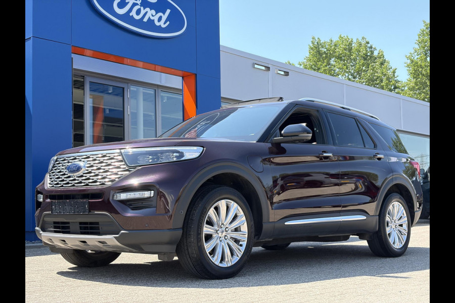 Ford Explorer 3.0 V6 EcoBoost PHEV Platinum | Afneembare trekhaak | Panoramadak | Bang&Olufsen | 360 graden camera | Stoelverwarming/koeling