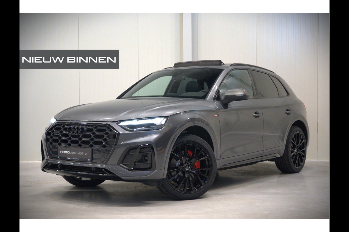 Audi Q5 50 TFSI e S edition S-Line | Panoramadak | Adaptive Cruise Control | Stoelverwarming | Ambiance Verlichting | Camera | Navigatie | Apple Carplay | Keyless | Trekhaak | SOH 92%