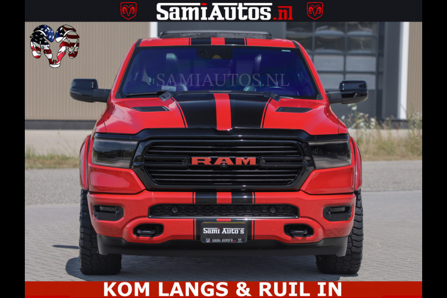 Dodge Ram GT TRX PACK | 5.7 V8 HEMI | FLAME RED | HULK PACK | LUCHTVERING | MEGA DIK | DC | DUBBLE CABINE | 5 PERSOONS | CREW CAB | GRIJS KENTEKEN | TRAIN HORN | EERSTE EIGENAAR | ORIGINEEL NEDERLANDSE AUTO | WIDE BODY | De specialist in Amerikaanse pick‑ups in Nederland en Europa.
