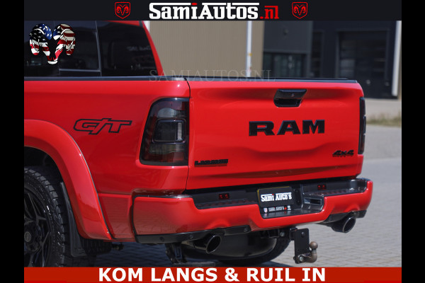 Dodge Ram GT TRX PACK | 5.7 V8 HEMI | FLAME RED | HULK PACK | LUCHTVERING | MEGA DIK | DC | DUBBLE CABINE | 5 PERSOONS | CREW CAB | GRIJS KENTEKEN | TRAIN HORN | EERSTE EIGENAAR | ORIGINEEL NEDERLANDSE AUTO | WIDE BODY | De specialist in Amerikaanse pick‑ups in Nederland en Europa.