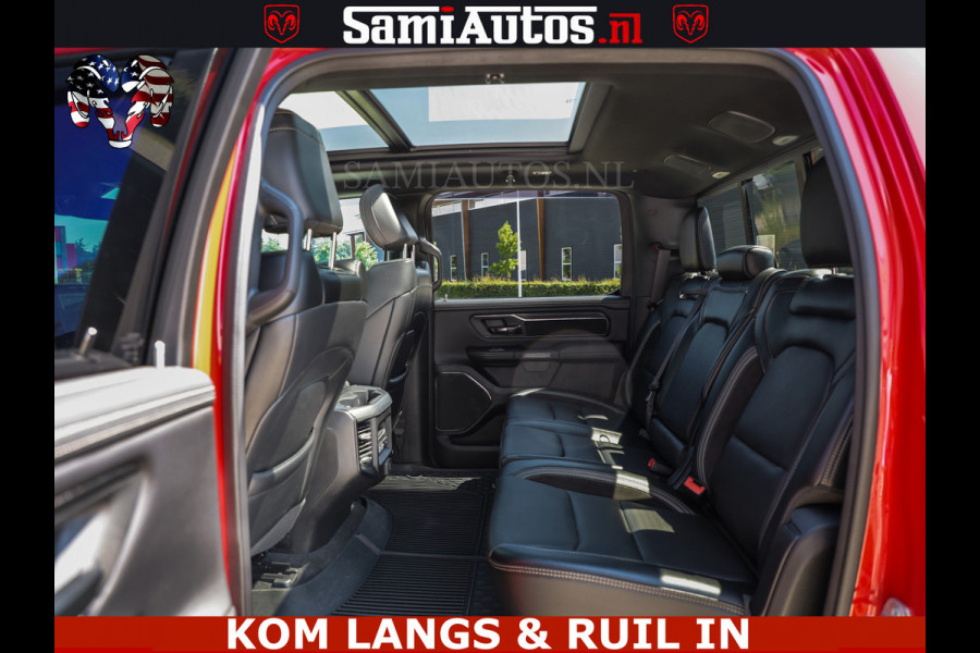Dodge Ram GT TRX PACK | 5.7 V8 HEMI | FLAME RED | HULK PACK | LUCHTVERING | MEGA DIK | DC | DUBBLE CABINE | 5 PERSOONS | CREW CAB | GRIJS KENTEKEN | TRAIN HORN | EERSTE EIGENAAR | ORIGINEEL NEDERLANDSE AUTO | WIDE BODY | De specialist in Amerikaanse pick‑ups in Nederland en Europa.