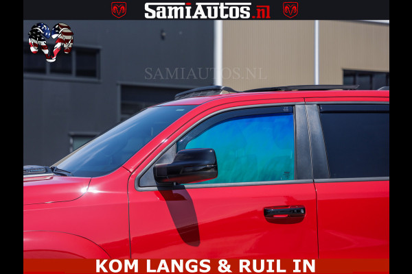 Dodge Ram GT TRX PACK | 5.7 V8 HEMI | FLAME RED | HULK PACK | LUCHTVERING | MEGA DIK | DC | DUBBLE CABINE | 5 PERSOONS | CREW CAB | GRIJS KENTEKEN | TRAIN HORN | EERSTE EIGENAAR | ORIGINEEL NEDERLANDSE AUTO | WIDE BODY | De specialist in Amerikaanse pick‑ups in Nederland en Europa.