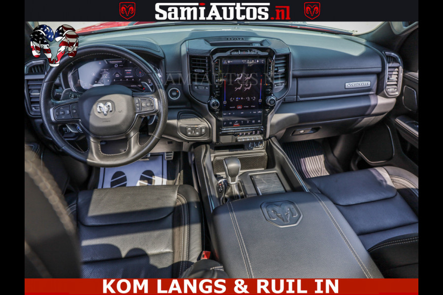 Dodge Ram GT TRX PACK | 5.7 V8 HEMI | FLAME RED | HULK PACK | LUCHTVERING | MEGA DIK | DC | DUBBLE CABINE | 5 PERSOONS | CREW CAB | GRIJS KENTEKEN | TRAIN HORN | EERSTE EIGENAAR | ORIGINEEL NEDERLANDSE AUTO | WIDE BODY | De specialist in Amerikaanse pick‑ups in Nederland en Europa.