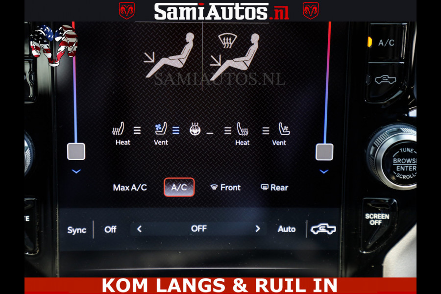 Dodge Ram GT TRX PACK | 5.7 V8 HEMI | FLAME RED | HULK PACK | LUCHTVERING | MEGA DIK | DC | DUBBLE CABINE | 5 PERSOONS | CREW CAB | GRIJS KENTEKEN | TRAIN HORN | EERSTE EIGENAAR | ORIGINEEL NEDERLANDSE AUTO | WIDE BODY | De specialist in Amerikaanse pick‑ups in Nederland en Europa.