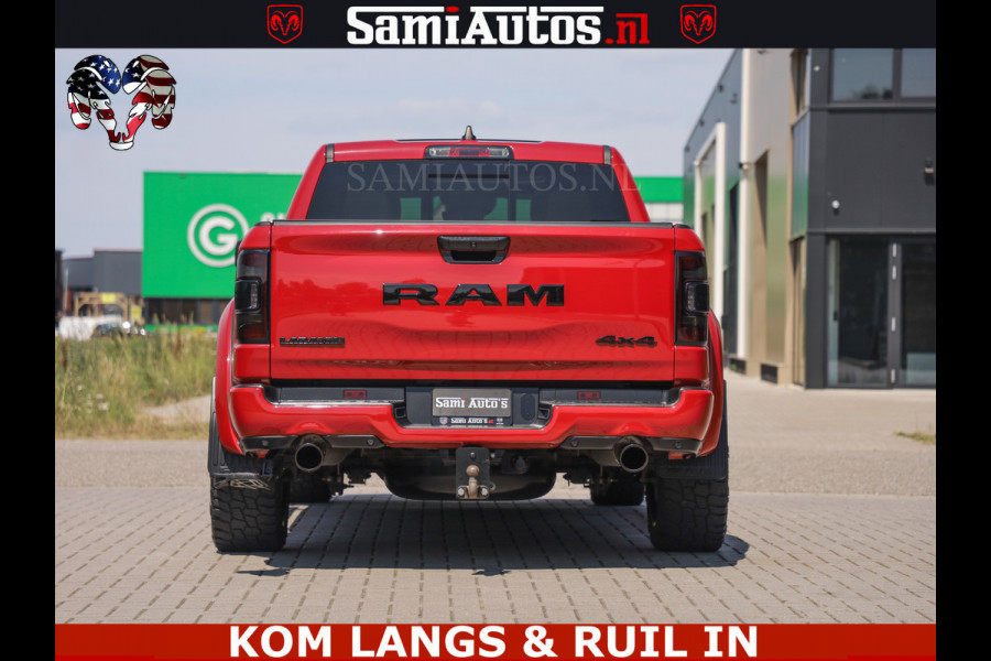 Dodge Ram GT TRX PACK | 5.7 V8 HEMI | FLAME RED | HULK PACK | LUCHTVERING | MEGA DIK | DC | DUBBLE CABINE | 5 PERSOONS | CREW CAB | GRIJS KENTEKEN | TRAIN HORN | EERSTE EIGENAAR | ORIGINEEL NEDERLANDSE AUTO | WIDE BODY | De specialist in Amerikaanse pick‑ups in Nederland en Europa.