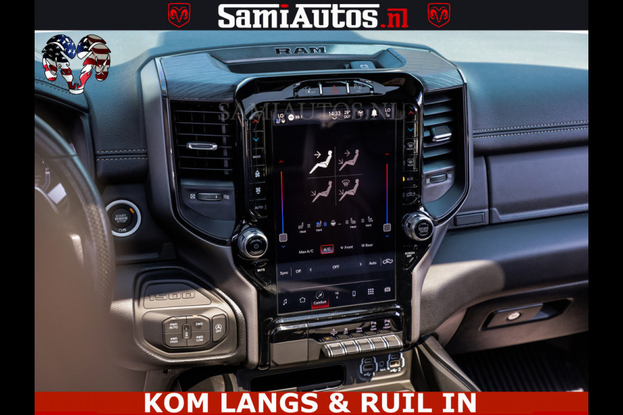 Dodge Ram GT TRX PACK | 5.7 V8 HEMI | FLAME RED | HULK PACK | LUCHTVERING | MEGA DIK | DC | DUBBLE CABINE | 5 PERSOONS | CREW CAB | GRIJS KENTEKEN | TRAIN HORN | EERSTE EIGENAAR | ORIGINEEL NEDERLANDSE AUTO | WIDE BODY | De specialist in Amerikaanse pick‑ups in Nederland en Europa.