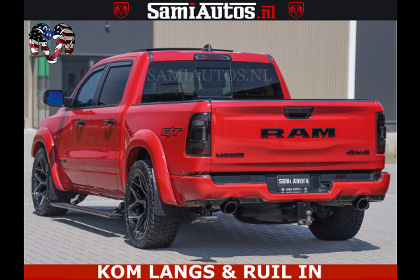 Dodge Ram GT TRX PACK | 5.7 V8 HEMI | FLAME RED | HULK PACK | LUCHTVERING | MEGA DIK | DC | DUBBLE CABINE | 5 PERSOONS | CREW CAB | GRIJS KENTEKEN | TRAIN HORN | EERSTE EIGENAAR | ORIGINEEL NEDERLANDSE AUTO | WIDE BODY | De specialist in Amerikaanse pick‑ups in Nederland en Europa.