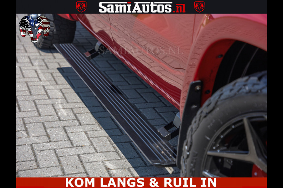 Dodge Ram GT TRX PACK | 5.7 V8 HEMI | FLAME RED | HULK PACK | LUCHTVERING | MEGA DIK | DC | DUBBLE CABINE | 5 PERSOONS | CREW CAB | GRIJS KENTEKEN | TRAIN HORN | EERSTE EIGENAAR | ORIGINEEL NEDERLANDSE AUTO | WIDE BODY | De specialist in Amerikaanse pick‑ups in Nederland en Europa.