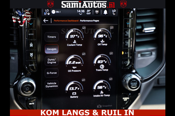 Dodge Ram GT TRX PACK | 5.7 V8 HEMI | FLAME RED | HULK PACK | LUCHTVERING | MEGA DIK | DC | DUBBLE CABINE | 5 PERSOONS | CREW CAB | GRIJS KENTEKEN | TRAIN HORN | EERSTE EIGENAAR | ORIGINEEL NEDERLANDSE AUTO | WIDE BODY | De specialist in Amerikaanse pick‑ups in Nederland en Europa.