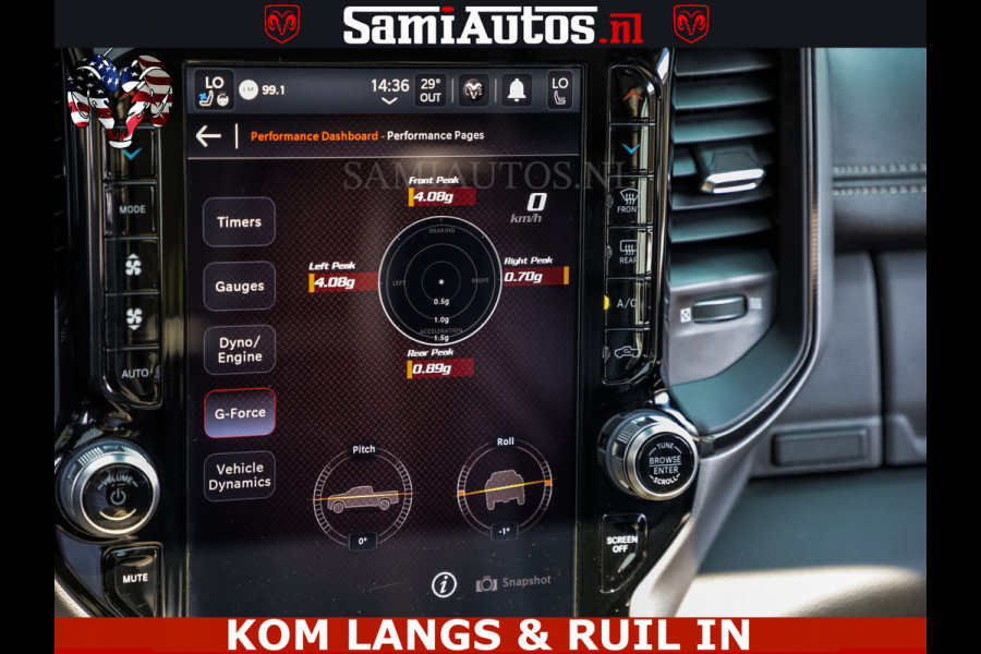 Dodge Ram GT TRX PACK | 5.7 V8 HEMI | FLAME RED | HULK PACK | LUCHTVERING | MEGA DIK | DC | DUBBLE CABINE | 5 PERSOONS | CREW CAB | GRIJS KENTEKEN | TRAIN HORN | EERSTE EIGENAAR | ORIGINEEL NEDERLANDSE AUTO | WIDE BODY | De specialist in Amerikaanse pick‑ups in Nederland en Europa.