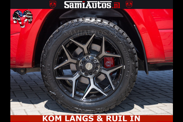 Dodge Ram GT TRX PACK | 5.7 V8 HEMI | FLAME RED | HULK PACK | LUCHTVERING | MEGA DIK | DC | DUBBLE CABINE | 5 PERSOONS | CREW CAB | GRIJS KENTEKEN | TRAIN HORN | EERSTE EIGENAAR | ORIGINEEL NEDERLANDSE AUTO | WIDE BODY | De specialist in Amerikaanse pick‑ups in Nederland en Europa.
