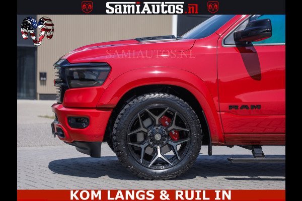 Dodge Ram GT TRX PACK | 5.7 V8 HEMI | FLAME RED | HULK PACK | LUCHTVERING | MEGA DIK | DC | DUBBLE CABINE | 5 PERSOONS | CREW CAB | GRIJS KENTEKEN | TRAIN HORN | EERSTE EIGENAAR | ORIGINEEL NEDERLANDSE AUTO | WIDE BODY | De specialist in Amerikaanse pick‑ups in Nederland en Europa.
