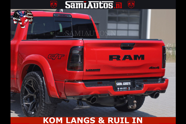 Dodge Ram GT TRX PACK | 5.7 V8 HEMI | FLAME RED | HULK PACK | LUCHTVERING | MEGA DIK | DC | DUBBLE CABINE | 5 PERSOONS | CREW CAB | GRIJS KENTEKEN | TRAIN HORN | EERSTE EIGENAAR | ORIGINEEL NEDERLANDSE AUTO | WIDE BODY | De specialist in Amerikaanse pick‑ups in Nederland en Europa.