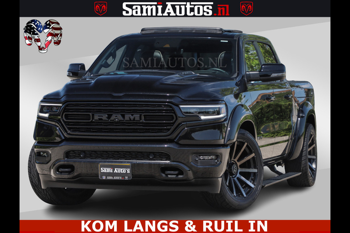 Dodge Ram LIMITED HULK | 5.7 V8 402PK HEMI | RAM VOL | HUD | LUCHTVERING | PANO | MWK KLEP | DC | 5 PERS | CREW CAB | DUBBELE CABINE | GRIJS KENTEKEN | MEEST COMFORTABELE BEDRIJFSAUTO | | De specialist in Amerikaanse pick‑ups in Nederland en Europa.