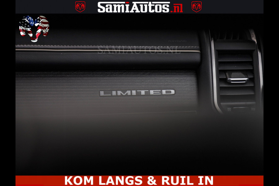 Dodge Ram LIMITED HULK | 5.7 V8 402PK HEMI | RAM VOL | HUD | LUCHTVERING | PANO | MWK KLEP | DC | 5 PERS | CREW CAB | DUBBELE CABINE | GRIJS KENTEKEN | MEEST COMFORTABELE BEDRIJFSAUTO | | De specialist in Amerikaanse pick‑ups in Nederland en Europa.