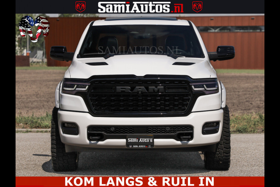 Dodge Ram LIMITED H.O 540PK 706Nm | Massage + Full Option | De Meest Luxe en Volle Pick-Up in zijn Klasse | Comfortabele Dubbele Cabine met Royale 5 Zitplaatsen | BPM vrij | Nu Leverbaar uit Voorraad | Voorraad Nr 2336 - 7700 | De specialist in Amerikaanse pick‑ups in Nederland en Europa.